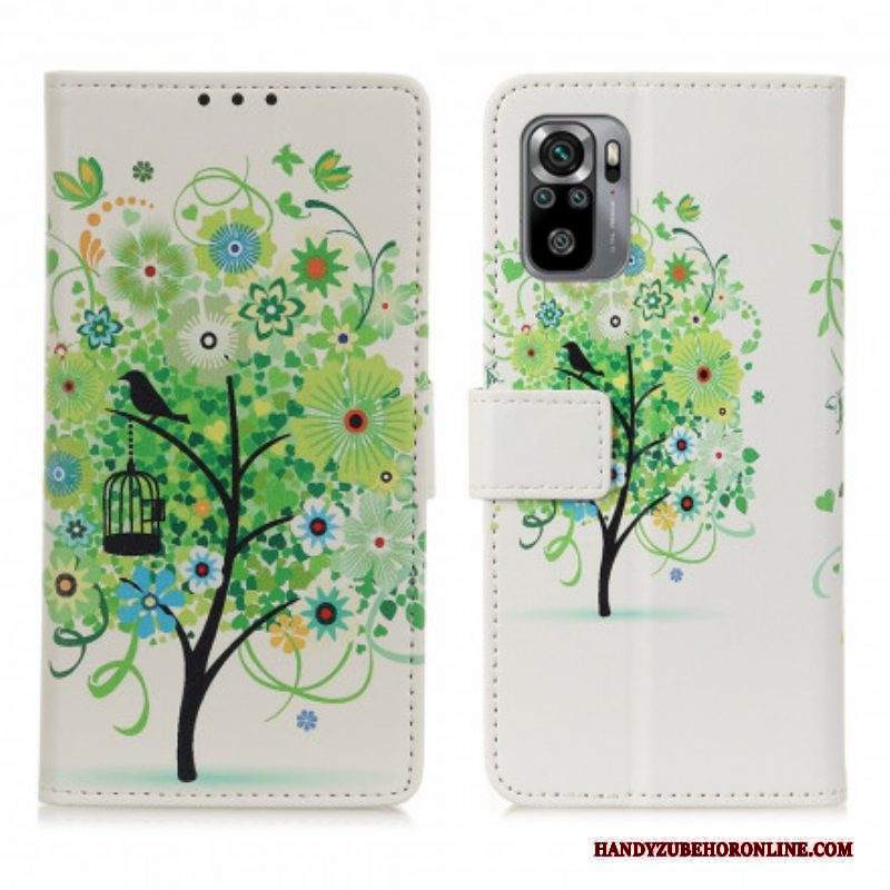 Custodia in pelle Xiaomi Redmi Note 10 / 10S Albero In Fiore