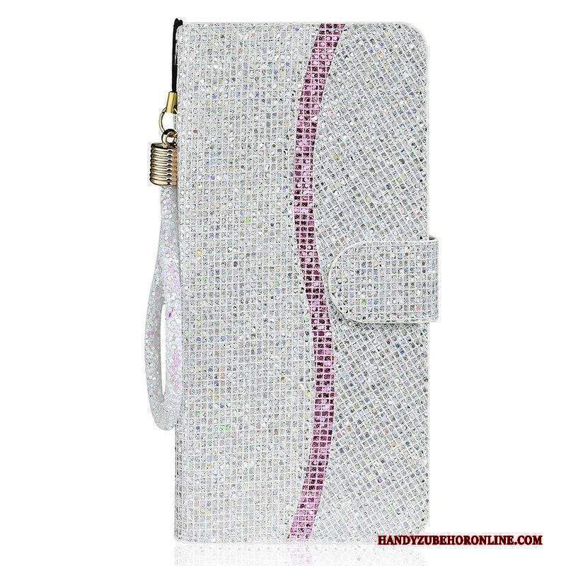 Custodia in pelle Xiaomi Redmi Note 10 / 10S Design A S Con Paillettes