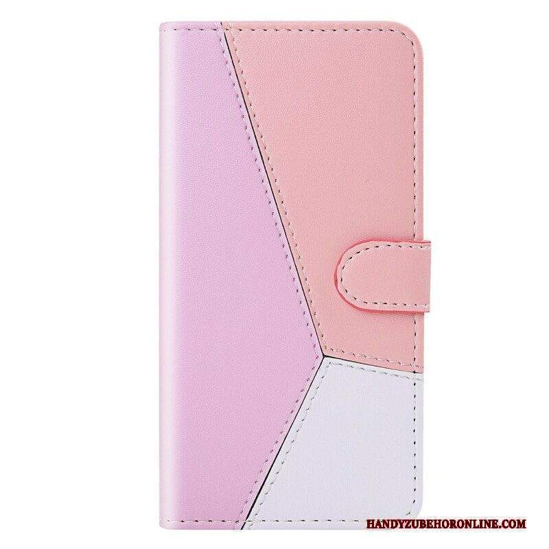 Custodia in pelle Xiaomi Redmi Note 10 / 10S Effetto Pelle Tricolore