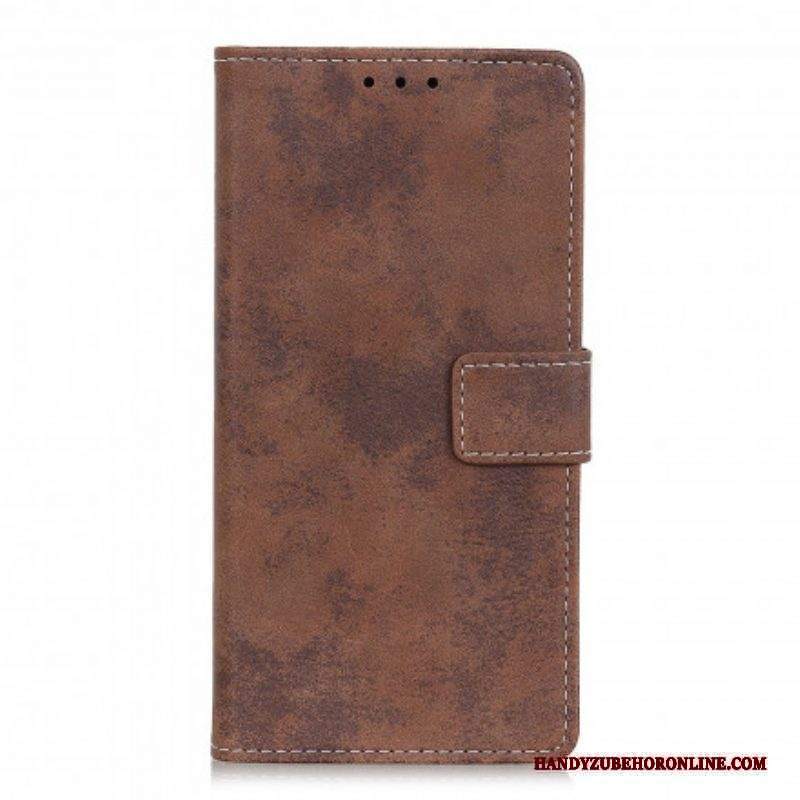 Custodia in pelle Xiaomi Redmi Note 10 / 10S Effetto Pelle Vintage