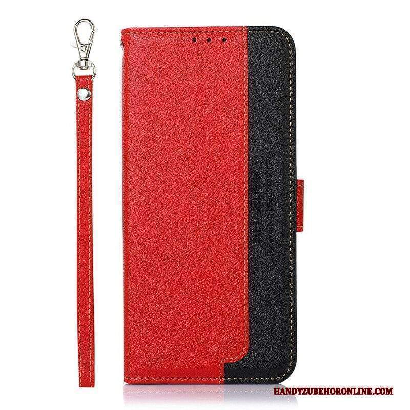 Custodia in pelle Xiaomi Redmi Note 10 / 10S Lychee Style Rfid Khazneh