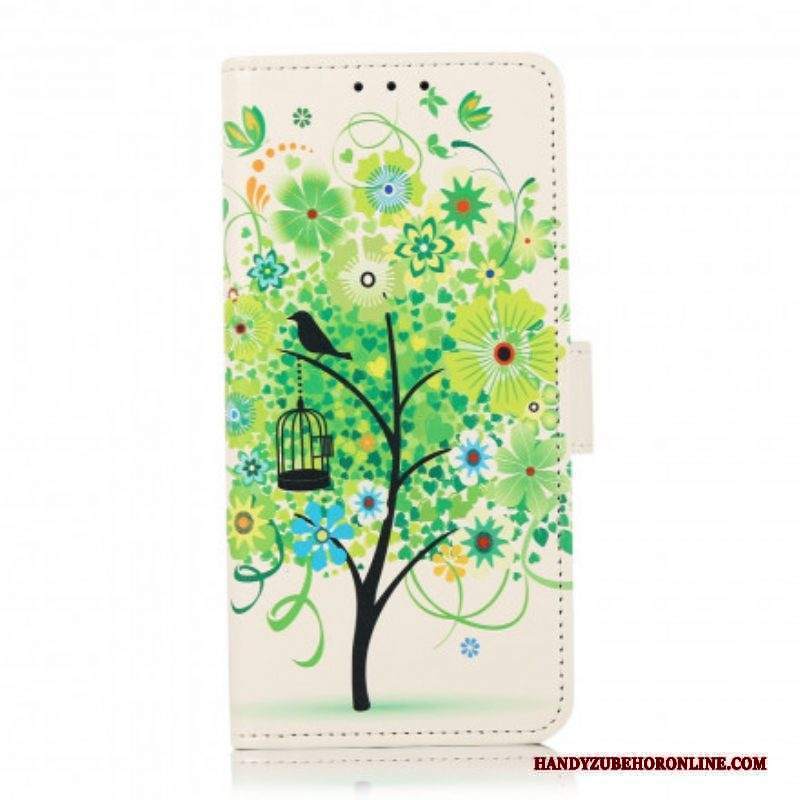 Custodia in pelle Xiaomi Redmi Note 10 5G Albero In Fiore