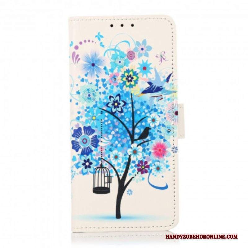 Custodia in pelle Xiaomi Redmi Note 10 5G Albero In Fiore