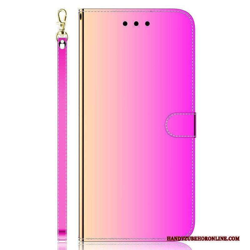 Custodia in pelle Xiaomi Redmi Note 10 5G Copertura Dello Specchio