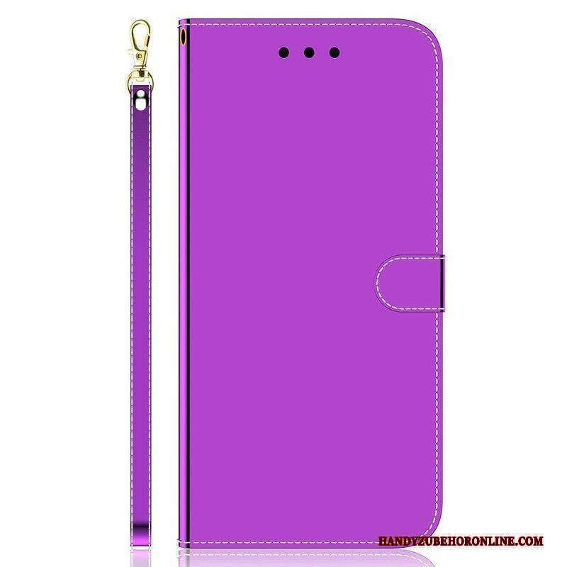 Custodia in pelle Xiaomi Redmi Note 10 5G Copertura Dello Specchio