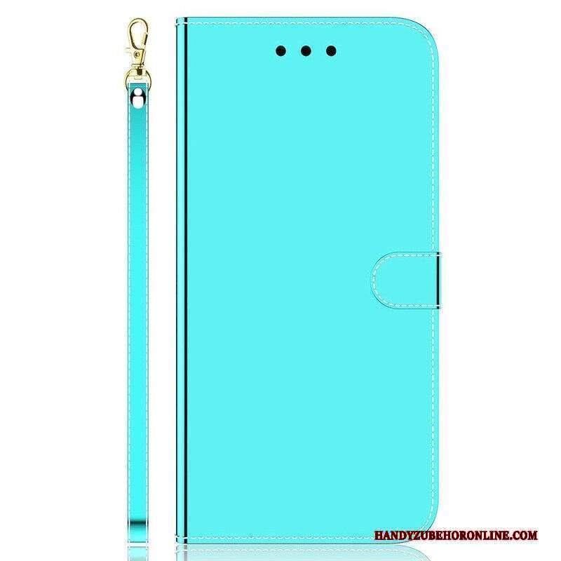 Custodia in pelle Xiaomi Redmi Note 10 5G Copertura Dello Specchio