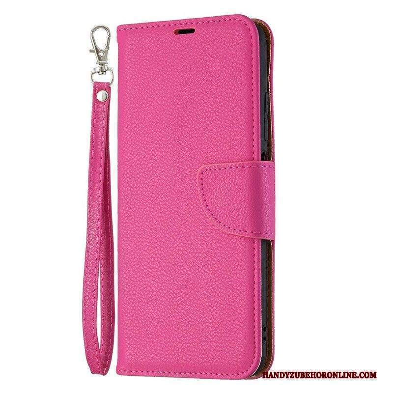 Custodia in pelle Xiaomi Redmi Note 10 5G Folio Cover Litchi Rabat Obliquo