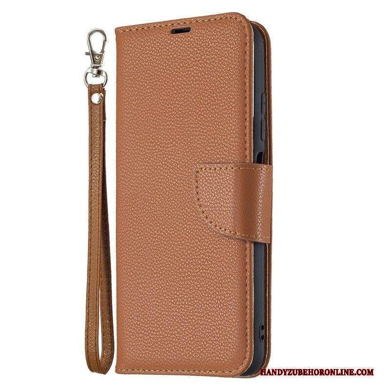 Custodia in pelle Xiaomi Redmi Note 10 5G Folio Cover Litchi Rabat Obliquo