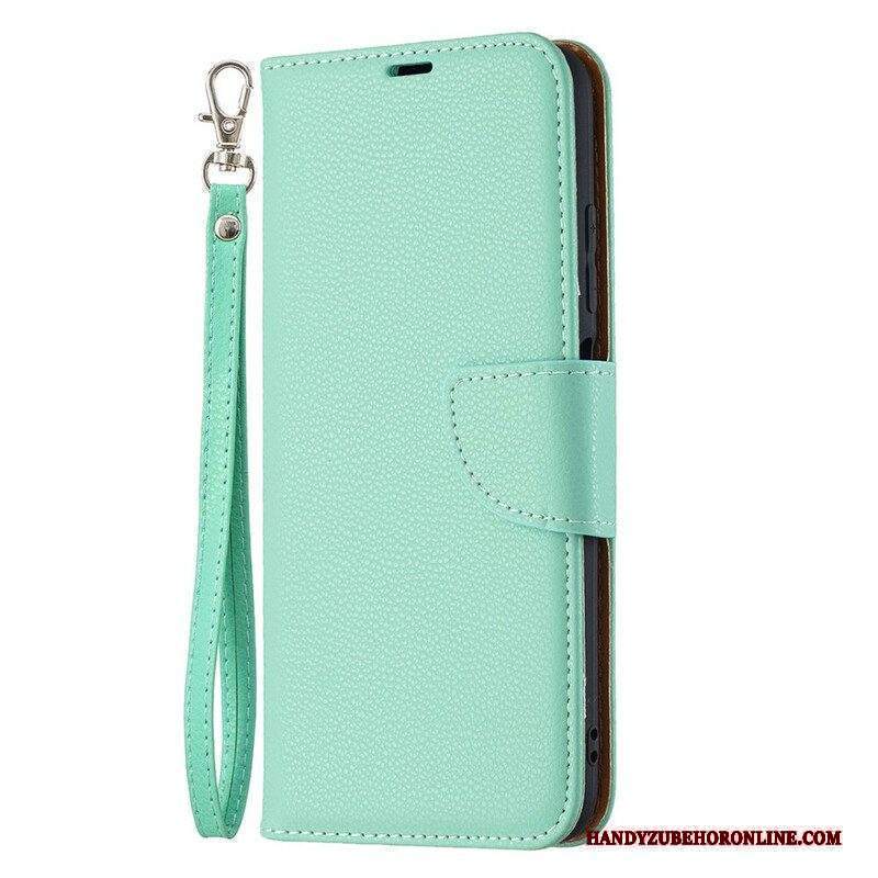 Custodia in pelle Xiaomi Redmi Note 10 5G Folio Cover Litchi Rabat Obliquo