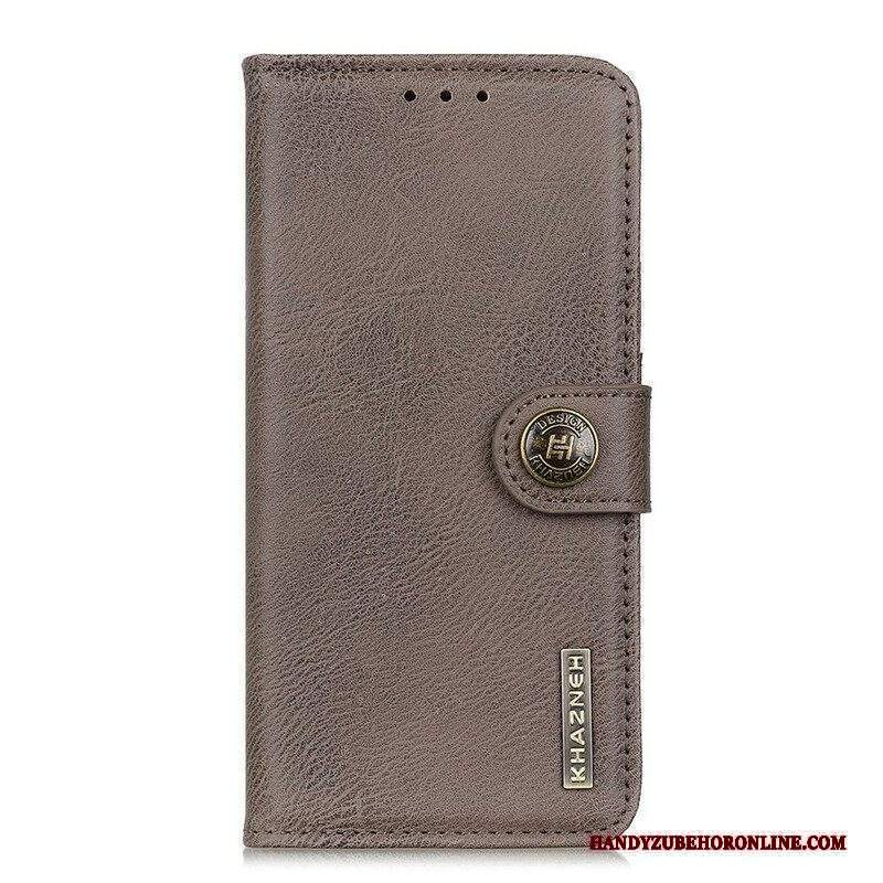 Custodia in pelle Xiaomi Redmi Note 10 5G Khazneh Retro Crosta Ecopelle