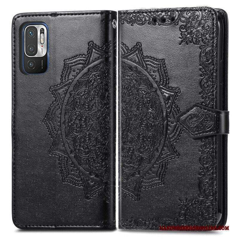 Custodia in pelle Xiaomi Redmi Note 10 5G Mandala Medioevo