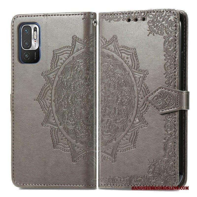 Custodia in pelle Xiaomi Redmi Note 10 5G Mandala Medioevo