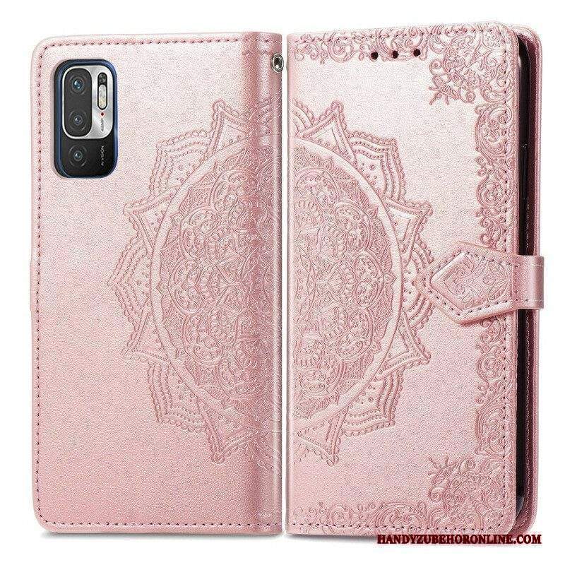 Custodia in pelle Xiaomi Redmi Note 10 5G Mandala Medioevo