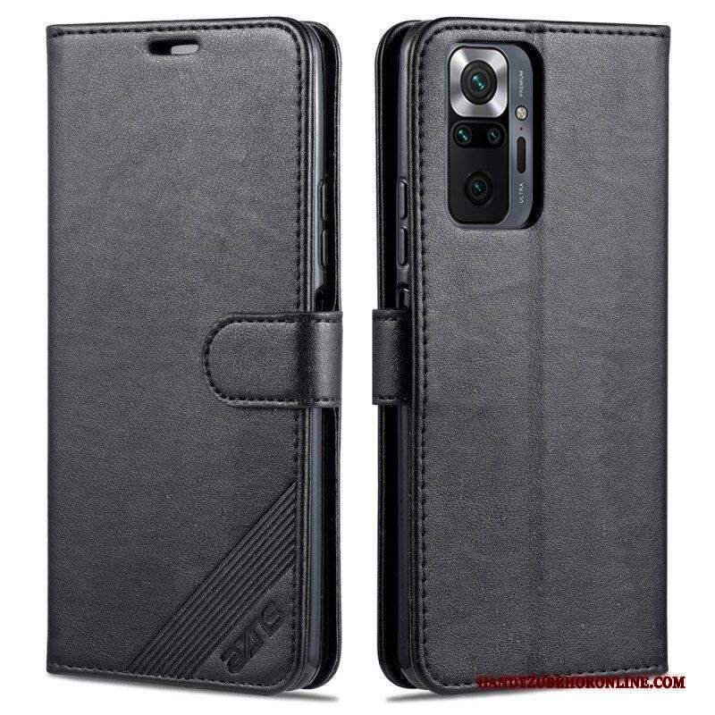 Custodia in pelle Xiaomi Redmi Note 10 Pro Azns Ecopelle