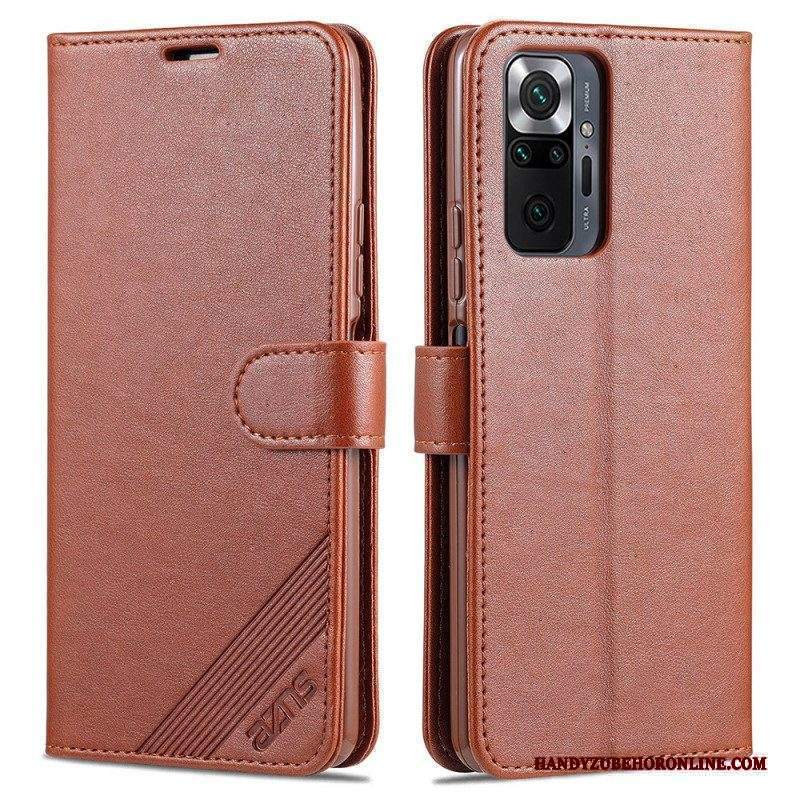 Custodia in pelle Xiaomi Redmi Note 10 Pro Azns Ecopelle