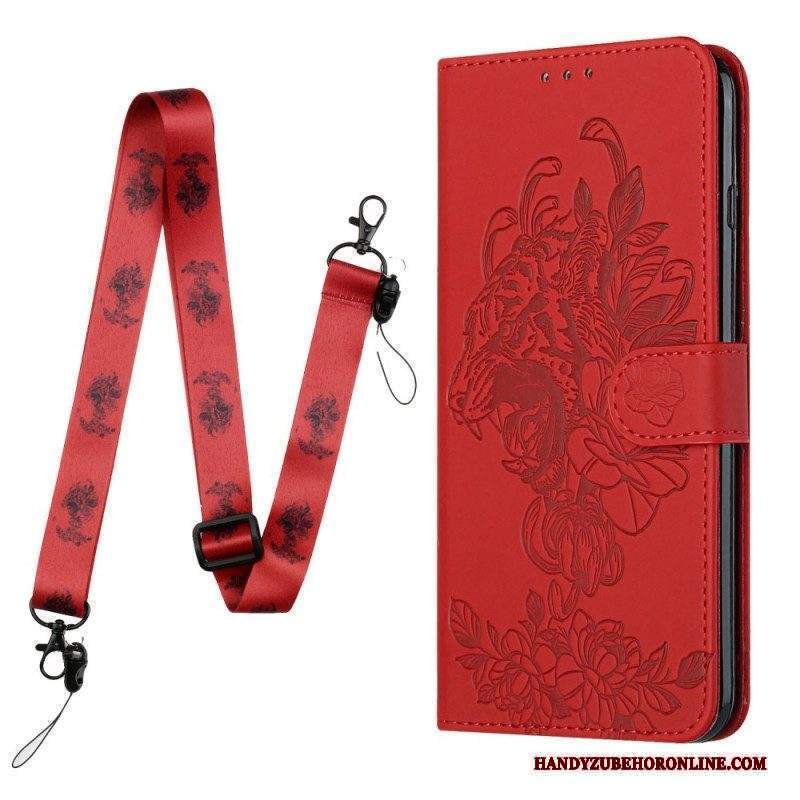 Custodia in pelle Xiaomi Redmi Note 10 Pro Barocco Strappy Tiger