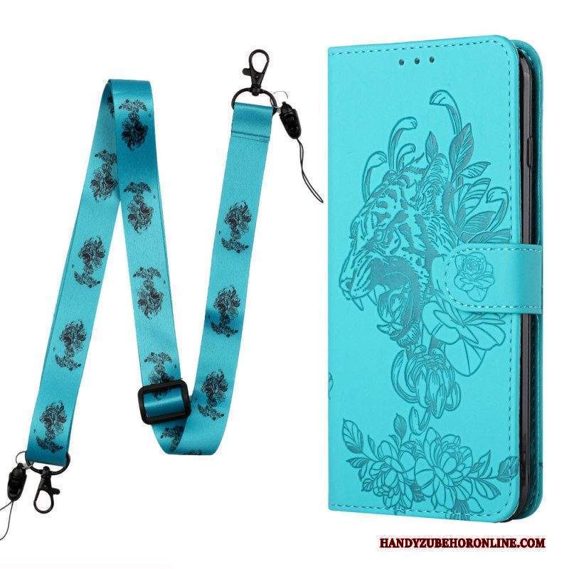 Custodia in pelle Xiaomi Redmi Note 10 Pro Barocco Strappy Tiger