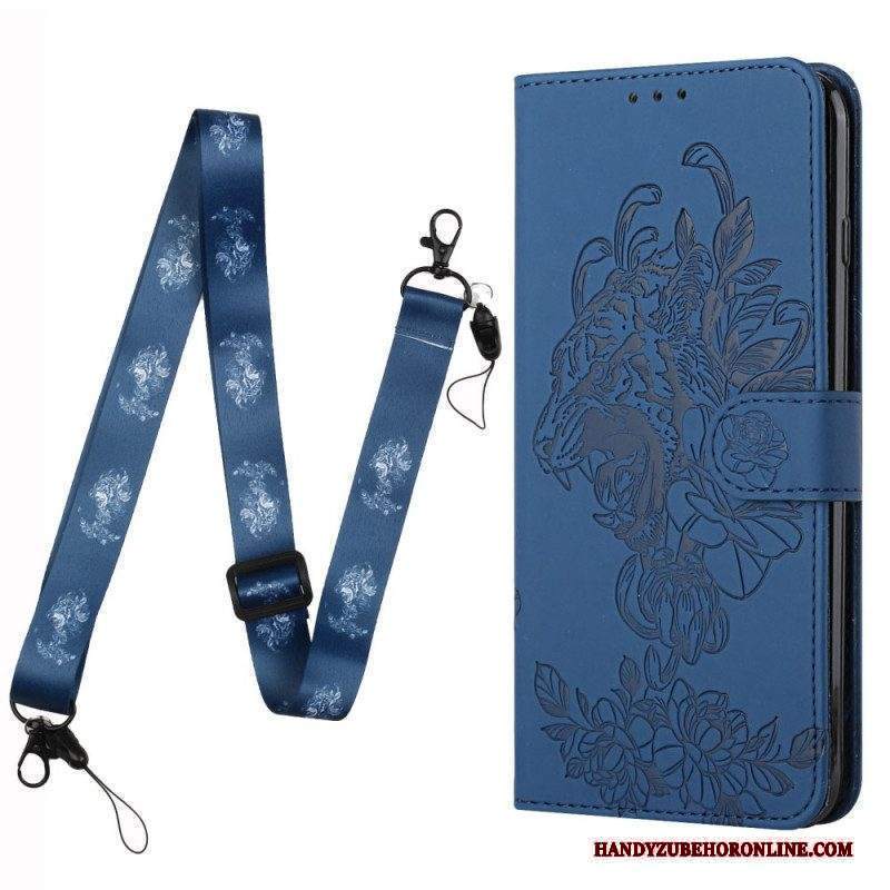 Custodia in pelle Xiaomi Redmi Note 10 Pro Barocco Strappy Tiger