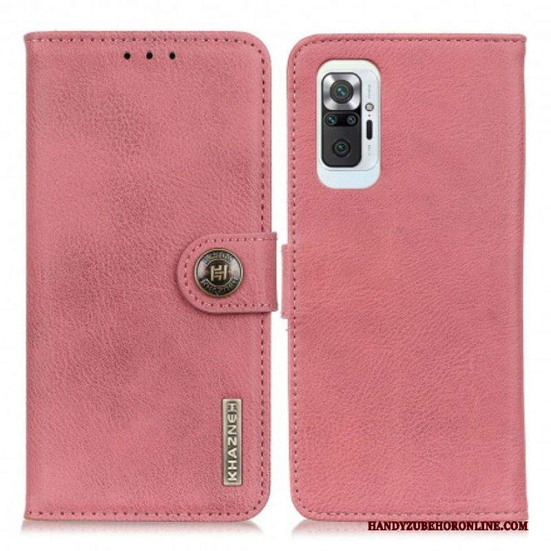 Custodia in pelle Xiaomi Redmi Note 10 Pro Similpelle Khazneh