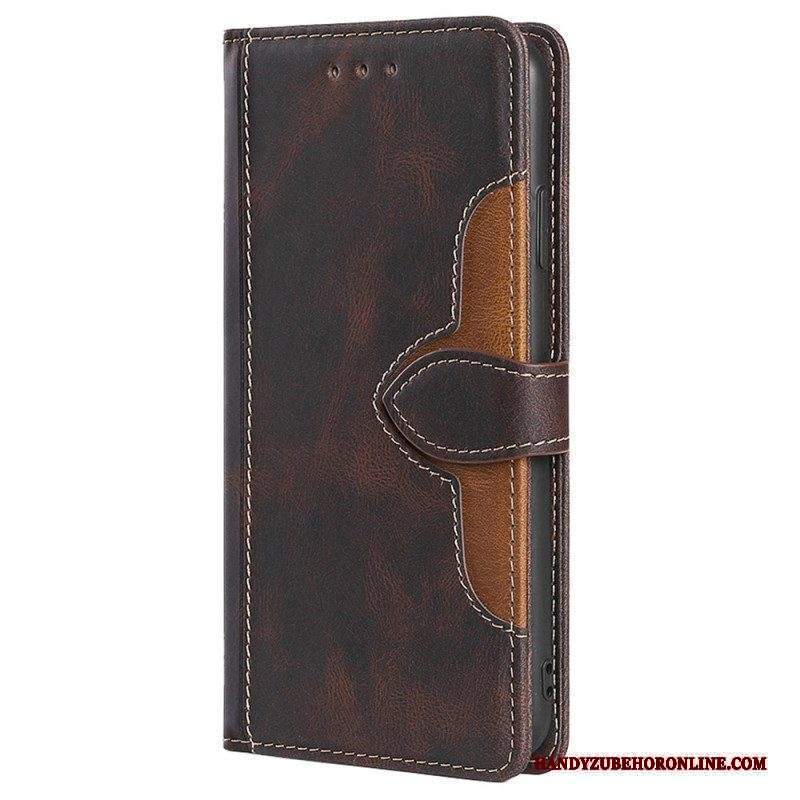 Custodia in pelle Xiaomi Redmi Note 11 / 11S Ecopelle Bicolore Elegante