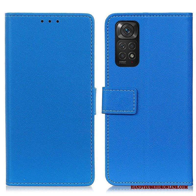 Custodia in pelle Xiaomi Redmi Note 11 / 11S Ecopelle Premium Litchi