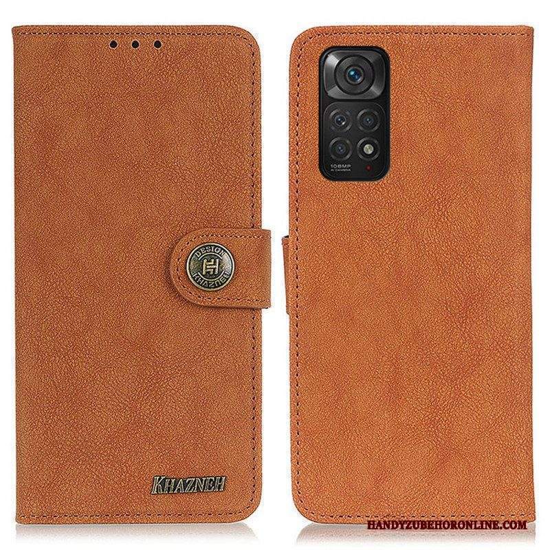 Custodia in pelle Xiaomi Redmi Note 11 / 11S Khazneh Crosta Di Cuoio Retrò