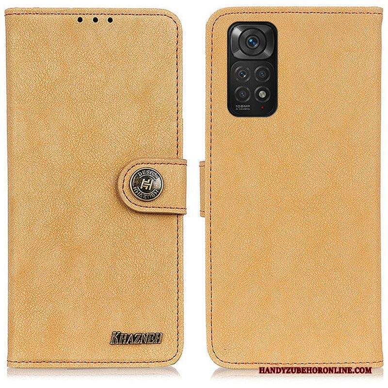 Custodia in pelle Xiaomi Redmi Note 11 / 11S Khazneh Crosta Di Cuoio Retrò