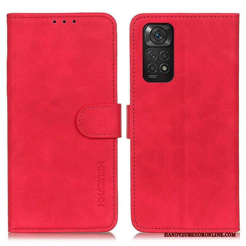 Custodia in pelle Xiaomi Redmi Note 11 / 11S Khazneh Effetto Pelle Vintage