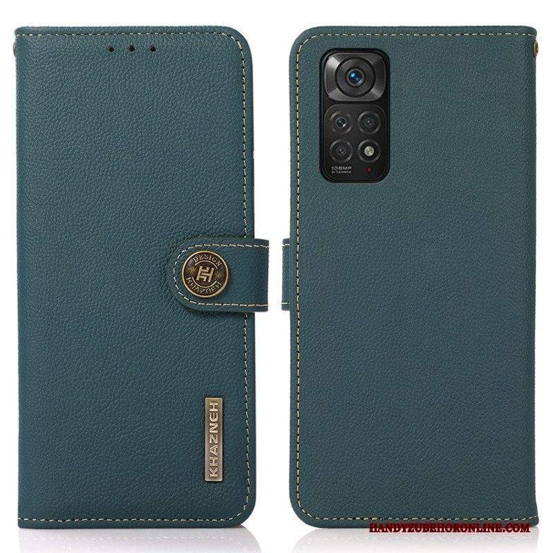 Custodia in pelle Xiaomi Redmi Note 11 / 11S Khazneh Rfid In Vera Pelle