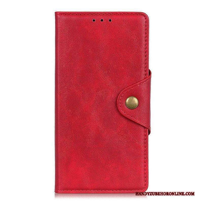 Custodia in pelle Xiaomi Redmi Note 11 Pro / 11 Pro 5G Bottone In Ecopelle