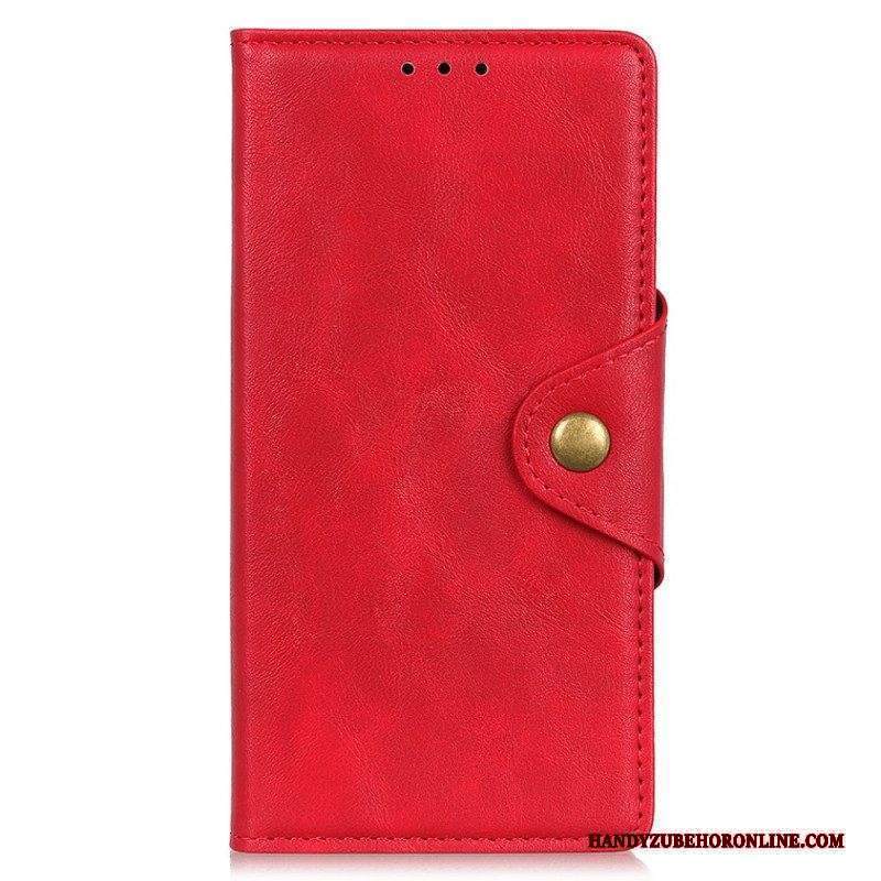 Custodia in pelle Xiaomi Redmi Note 11 Pro Plus 5G Bottone In Ecopelle