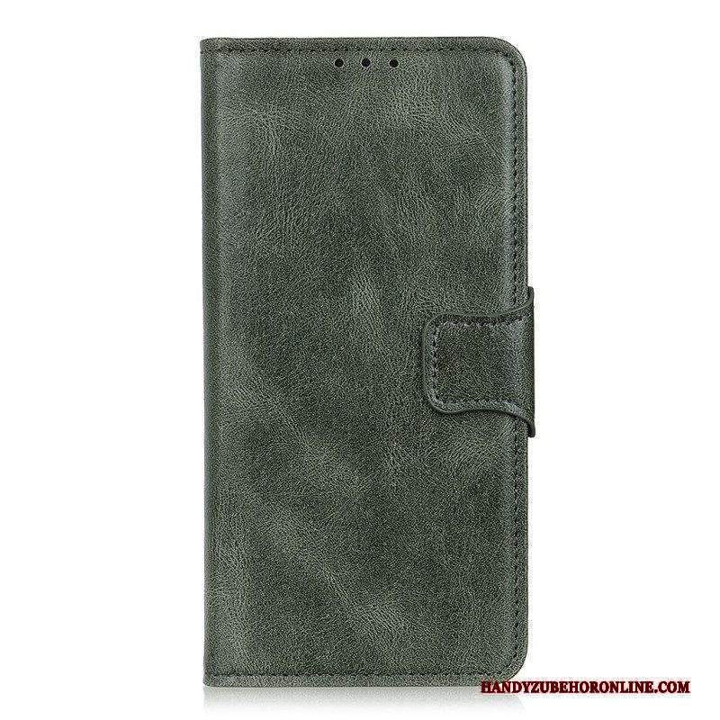 Custodia in pelle Xiaomi Redmi Note 11 Pro Plus 5G Chiusura Reversibile In Pelle Crosta