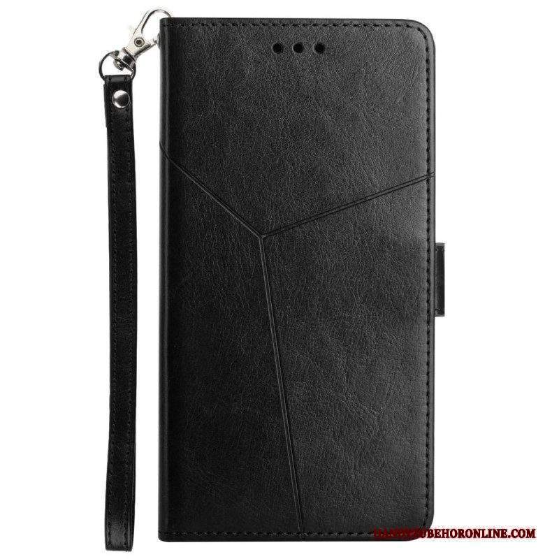 Custodia in pelle Xiaomi Redmi Note 11 Pro Plus 5G Strappy Stile Geometrico In Pelle