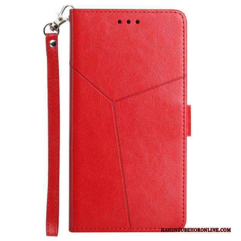 Custodia in pelle Xiaomi Redmi Note 11 Pro Plus 5G Strappy Stile Geometrico In Pelle