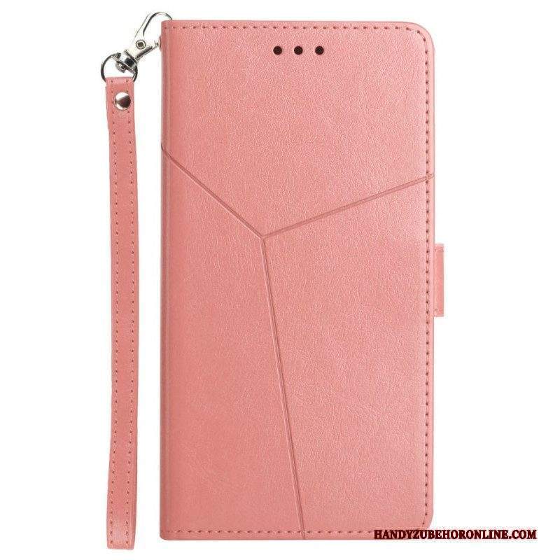 Custodia in pelle Xiaomi Redmi Note 11 Pro Plus 5G Strappy Stile Geometrico In Pelle