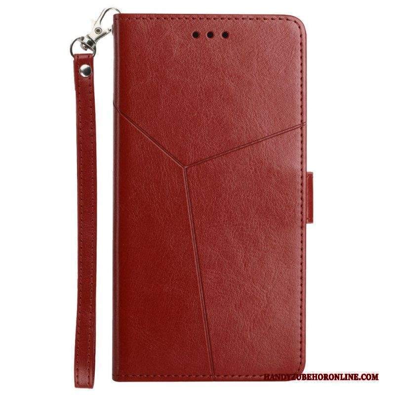 Custodia in pelle Xiaomi Redmi Note 11 Pro Plus 5G Strappy Stile Geometrico In Pelle