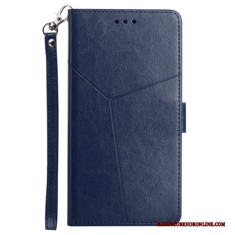 Custodia in pelle Xiaomi Redmi Note 11 Pro Plus 5G Strappy Stile Geometrico In Pelle