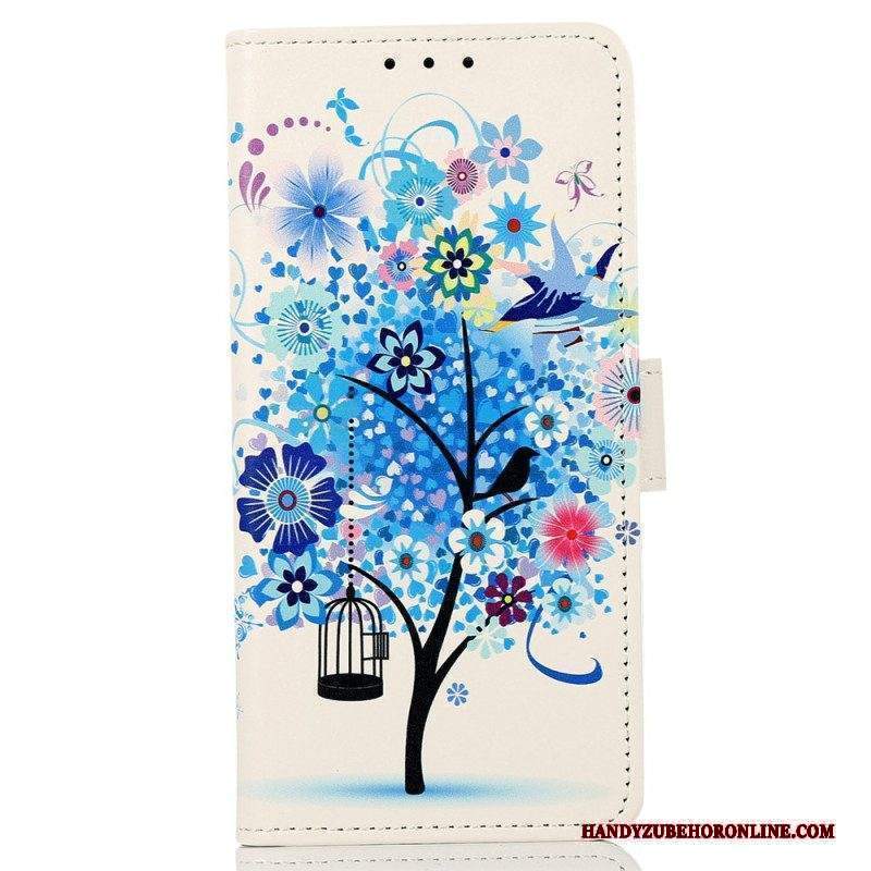 Custodia in pelle Xiaomi Redmi Note 12 4G Albero Con Fogliame Colorato