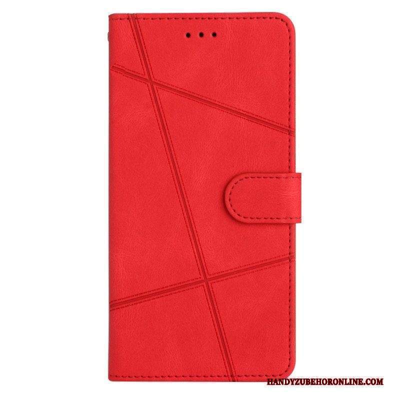 Custodia in pelle Xiaomi Redmi Note 12 4G Strappy Geometrico