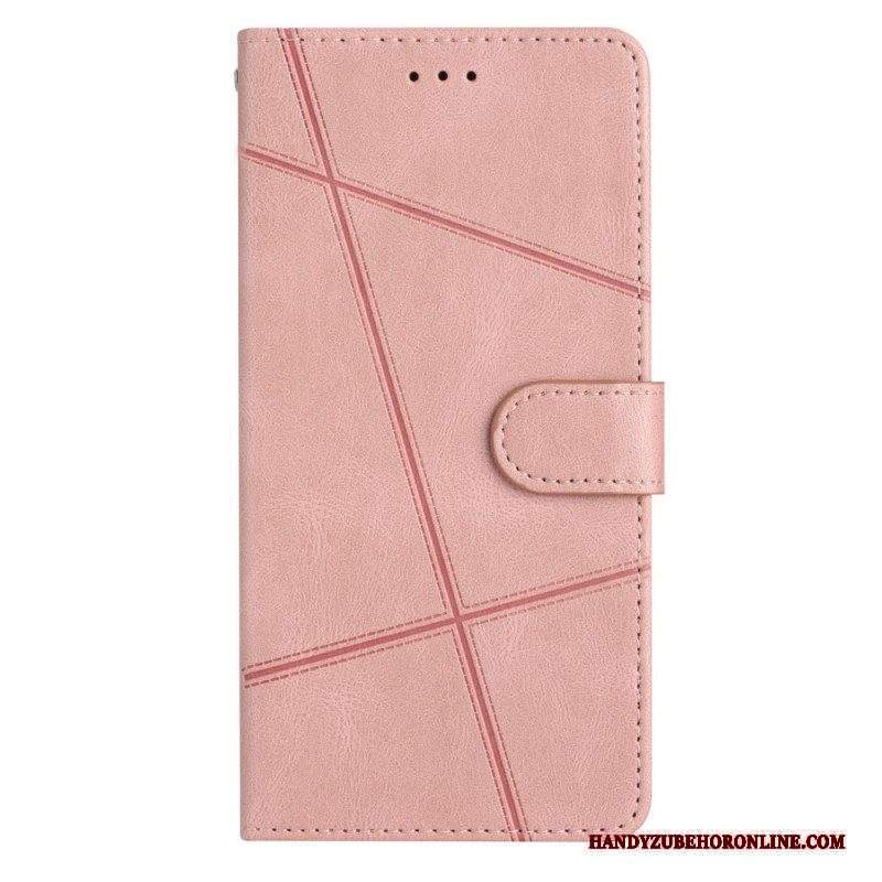 Custodia in pelle Xiaomi Redmi Note 12 4G Strappy Geometrico