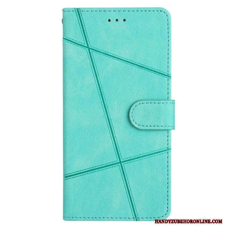 Custodia in pelle Xiaomi Redmi Note 12 4G Strappy Geometrico