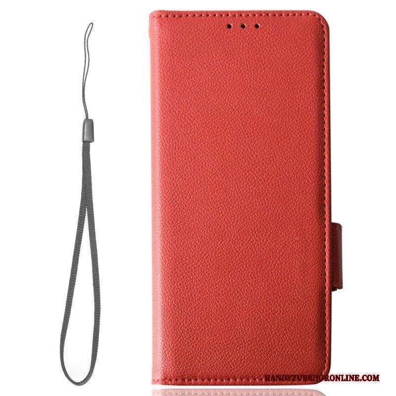 Custodia in pelle Xiaomi Redmi Note 12 5G Stile Litchi Ultra Fine