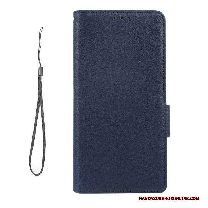 Custodia in pelle Xiaomi Redmi Note 12 5G Stile Litchi Ultra Fine