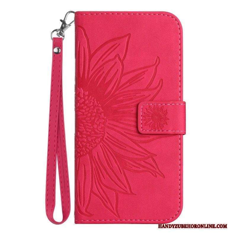 Custodia in pelle Xiaomi Redmi Note 12 Pro Girasole Strappy