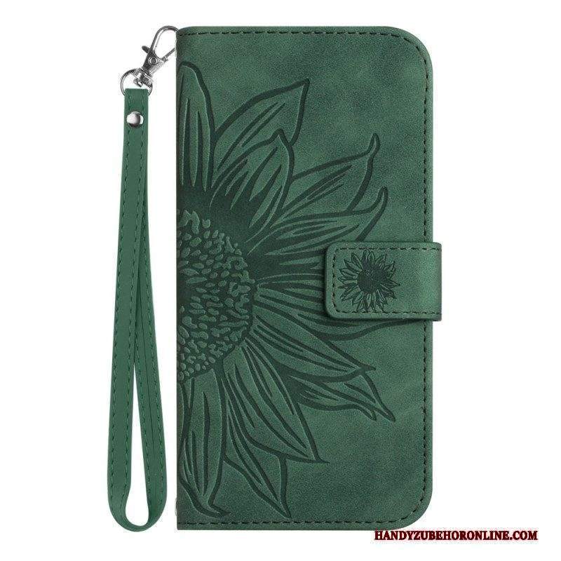 Custodia in pelle Xiaomi Redmi Note 12 Pro Girasole Strappy