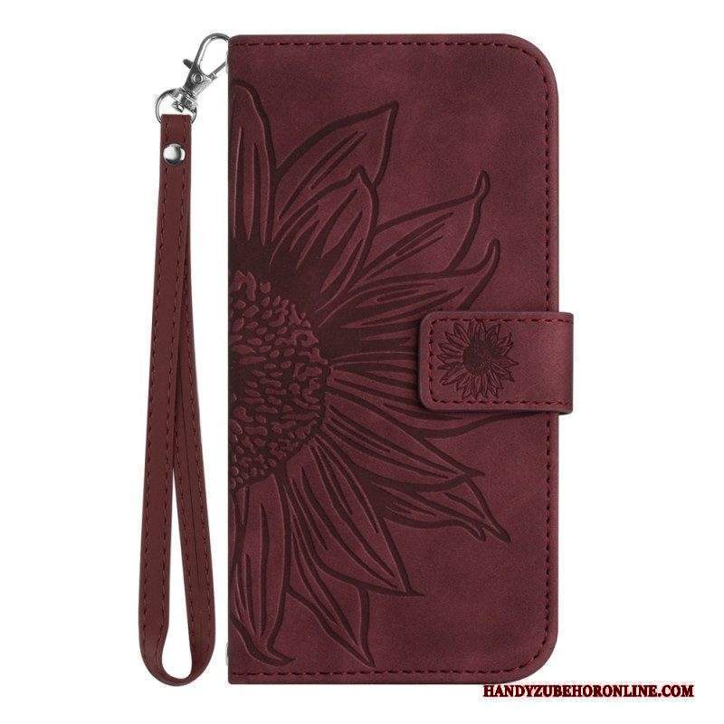 Custodia in pelle Xiaomi Redmi Note 12 Pro Girasole Strappy