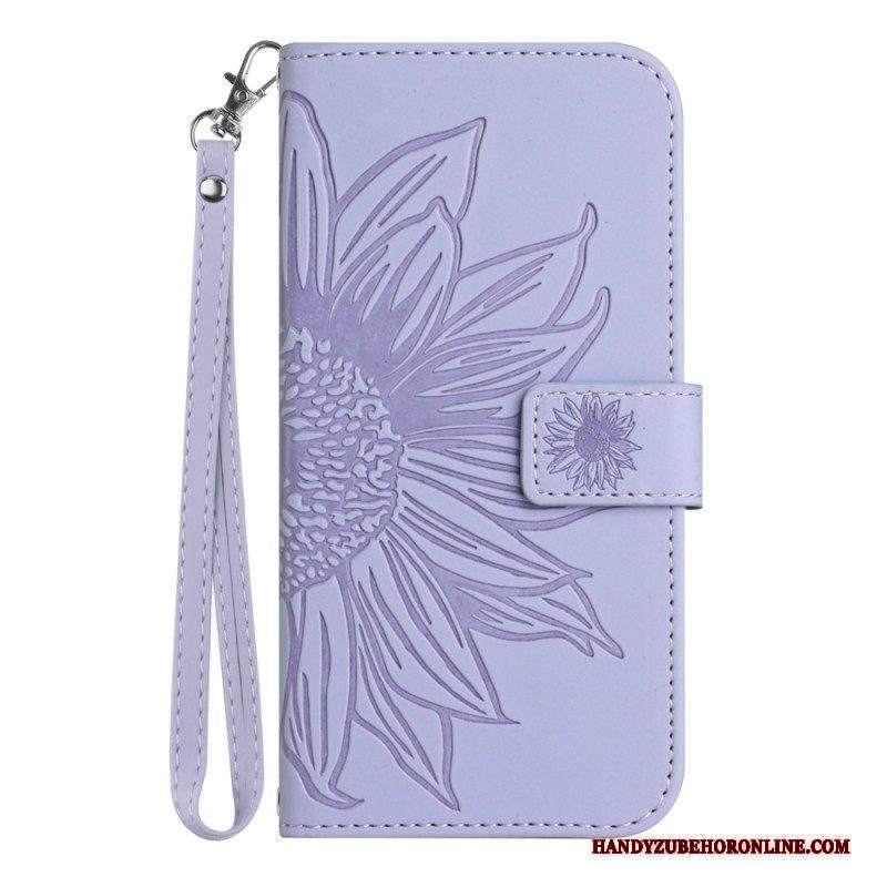 Custodia in pelle Xiaomi Redmi Note 12 Pro Girasole Strappy