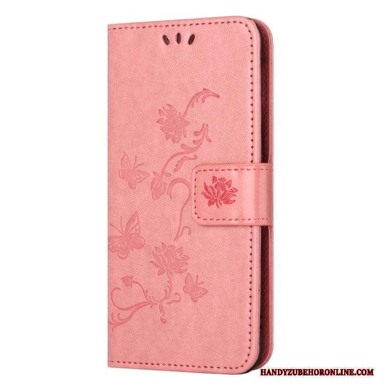 Custodia in pelle Xiaomi Redmi Note 12 Pro Strappy Floreale