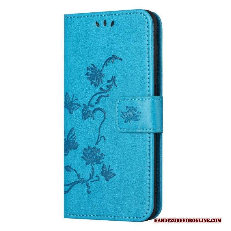 Custodia in pelle Xiaomi Redmi Note 12 Pro Strappy Floreale