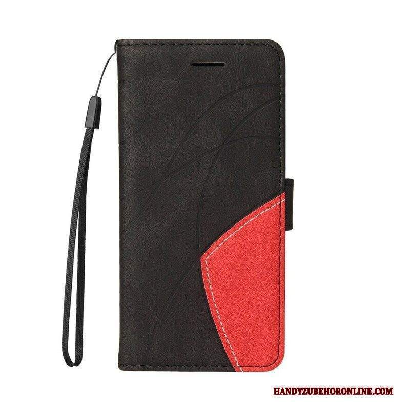 Custodia in pelle iPhone 13 Mini Ecopelle Firmata Bicolore